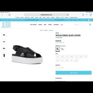 Vince Black Westland Leather Criss-cross Sandal